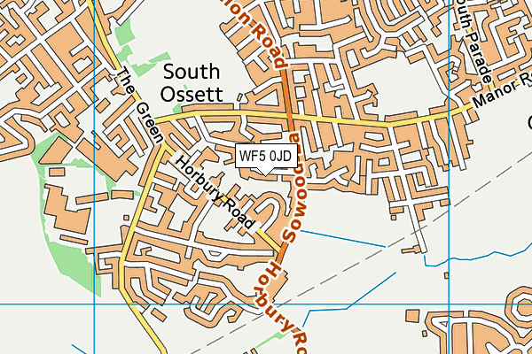 WF5 0JD map - OS VectorMap District (Ordnance Survey)