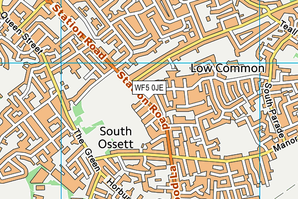 WF5 0JE map - OS VectorMap District (Ordnance Survey)