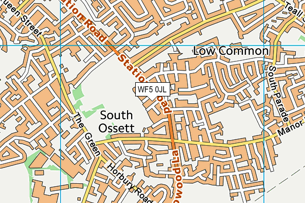 WF5 0JL map - OS VectorMap District (Ordnance Survey)