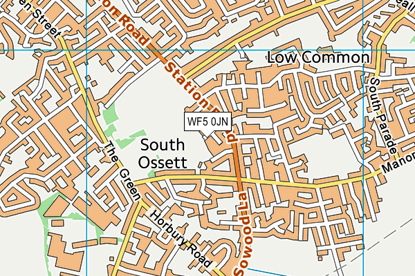 WF5 0JN map - OS VectorMap District (Ordnance Survey)