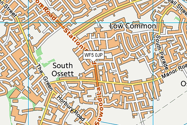 WF5 0JP map - OS VectorMap District (Ordnance Survey)