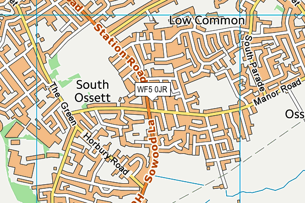 WF5 0JR map - OS VectorMap District (Ordnance Survey)