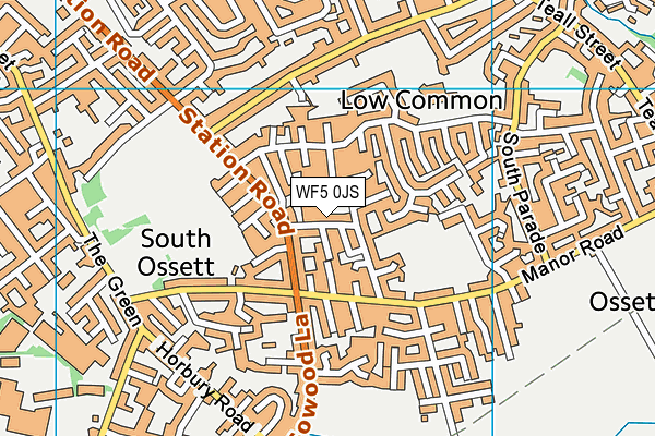 WF5 0JS map - OS VectorMap District (Ordnance Survey)