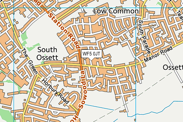 WF5 0JT map - OS VectorMap District (Ordnance Survey)