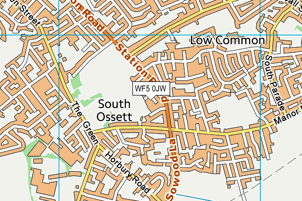 WF5 0JW map - OS VectorMap District (Ordnance Survey)