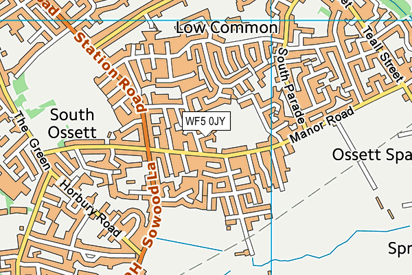 WF5 0JY map - OS VectorMap District (Ordnance Survey)