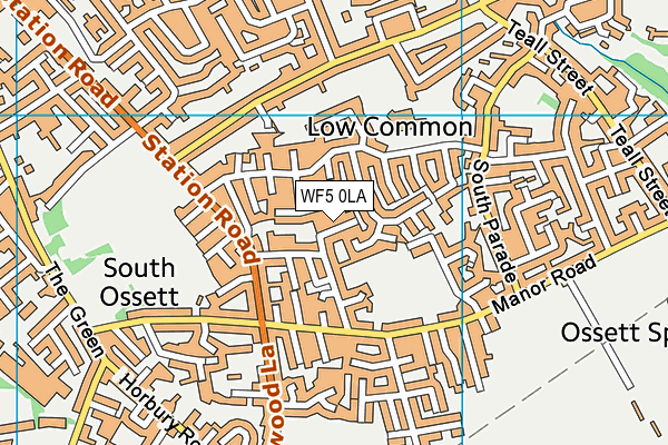 WF5 0LA map - OS VectorMap District (Ordnance Survey)