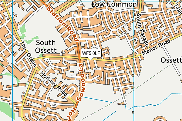 WF5 0LF map - OS VectorMap District (Ordnance Survey)