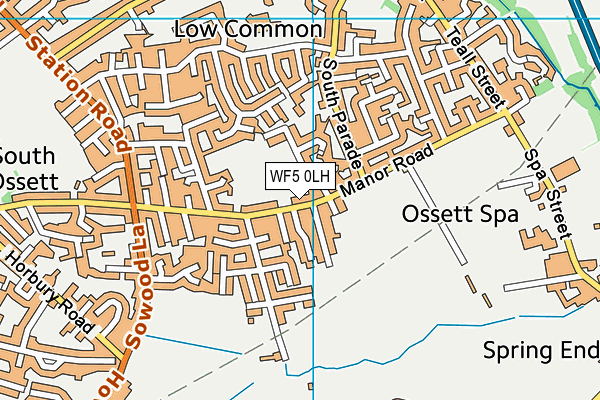 WF5 0LH map - OS VectorMap District (Ordnance Survey)