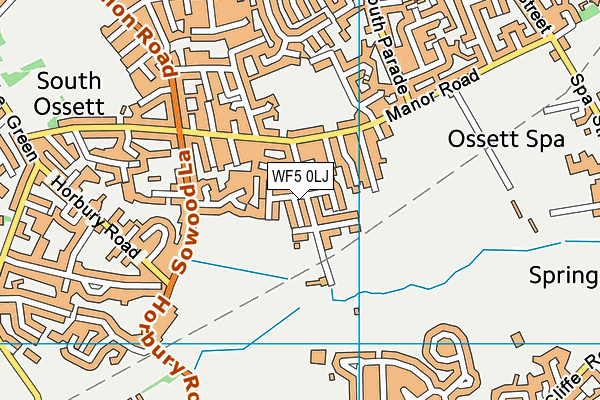 WF5 0LJ map - OS VectorMap District (Ordnance Survey)