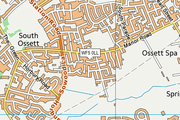 WF5 0LL map - OS VectorMap District (Ordnance Survey)