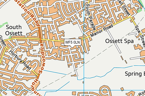 WF5 0LN map - OS VectorMap District (Ordnance Survey)