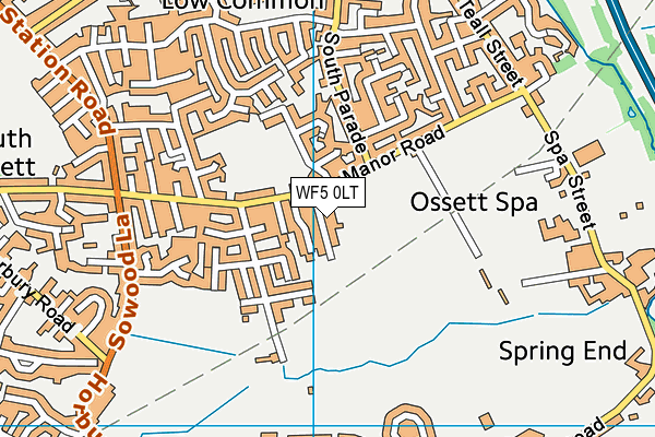 WF5 0LT map - OS VectorMap District (Ordnance Survey)