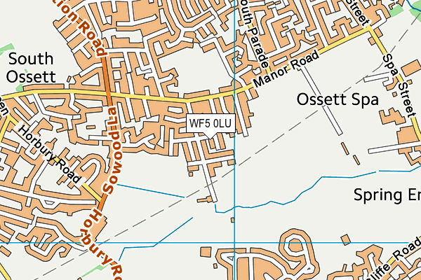 WF5 0LU map - OS VectorMap District (Ordnance Survey)