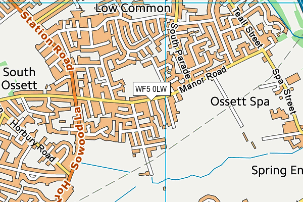 WF5 0LW map - OS VectorMap District (Ordnance Survey)