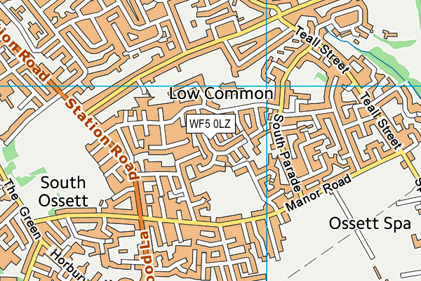 WF5 0LZ map - OS VectorMap District (Ordnance Survey)