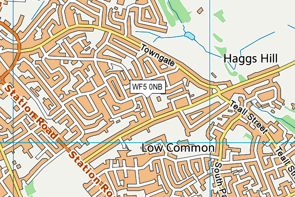 WF5 0NB map - OS VectorMap District (Ordnance Survey)