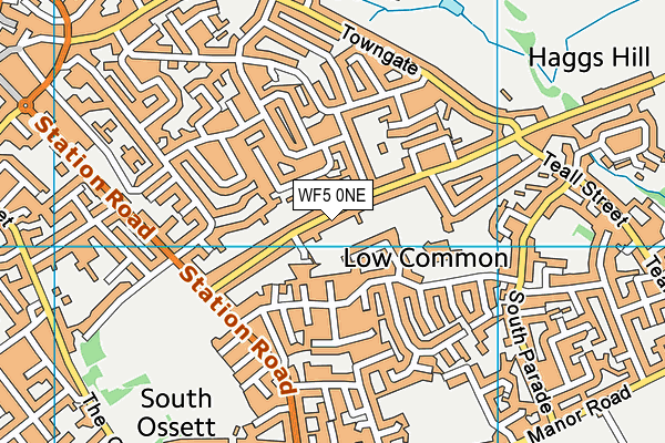 WF5 0NE map - OS VectorMap District (Ordnance Survey)