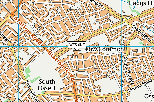 WF5 0NF map - OS VectorMap District (Ordnance Survey)