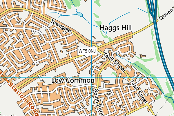 WF5 0NJ map - OS VectorMap District (Ordnance Survey)