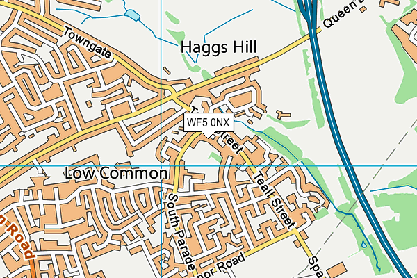 WF5 0NX map - OS VectorMap District (Ordnance Survey)