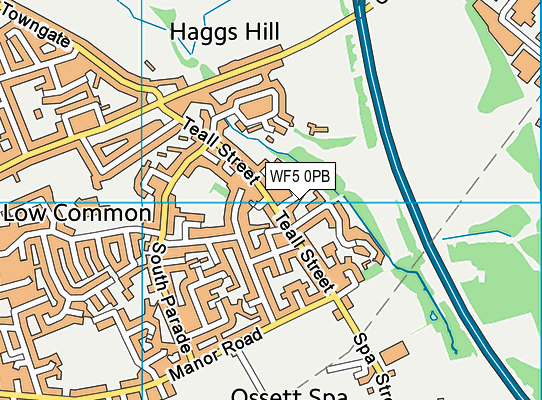 Haggs Hill map (WF5 0PB) - OS VectorMap District (Ordnance Survey)