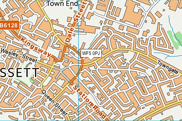 WF5 0PJ map - OS VectorMap District (Ordnance Survey)