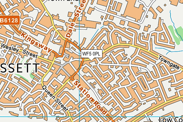 WF5 0PL map - OS VectorMap District (Ordnance Survey)