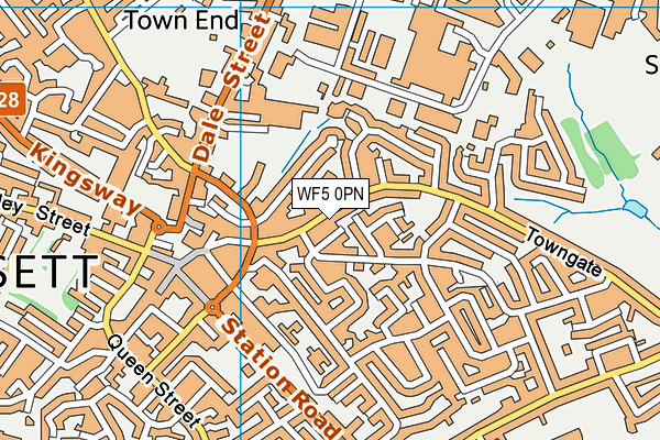 WF5 0PN map - OS VectorMap District (Ordnance Survey)