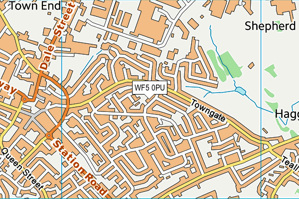 WF5 0PU map - OS VectorMap District (Ordnance Survey)