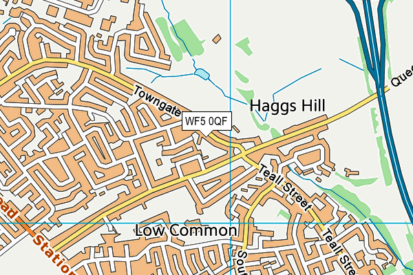 WF5 0QF map - OS VectorMap District (Ordnance Survey)