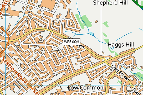 WF5 0QH map - OS VectorMap District (Ordnance Survey)