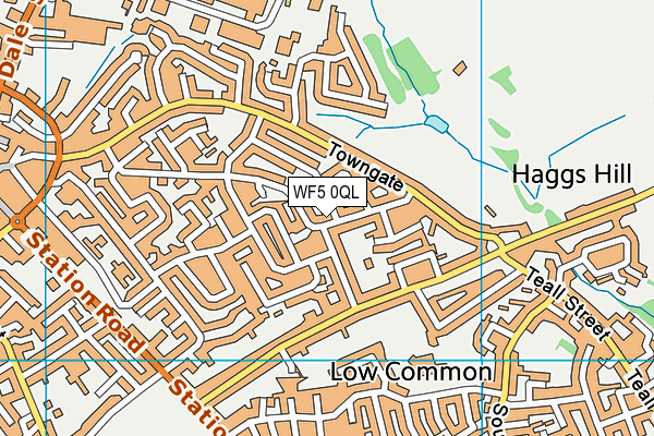 WF5 0QL map - OS VectorMap District (Ordnance Survey)