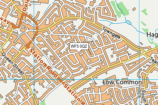 WF5 0QZ map - OS VectorMap District (Ordnance Survey)