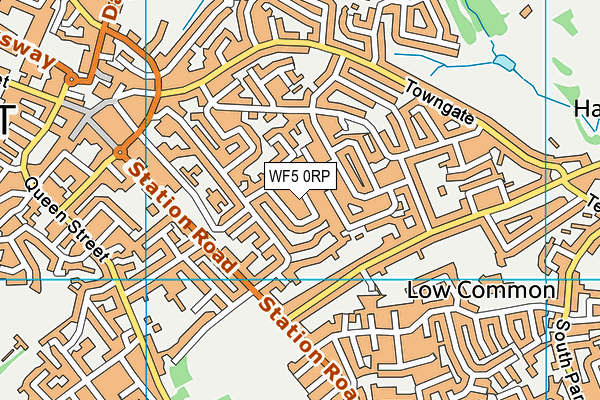 WF5 0RP map - OS VectorMap District (Ordnance Survey)