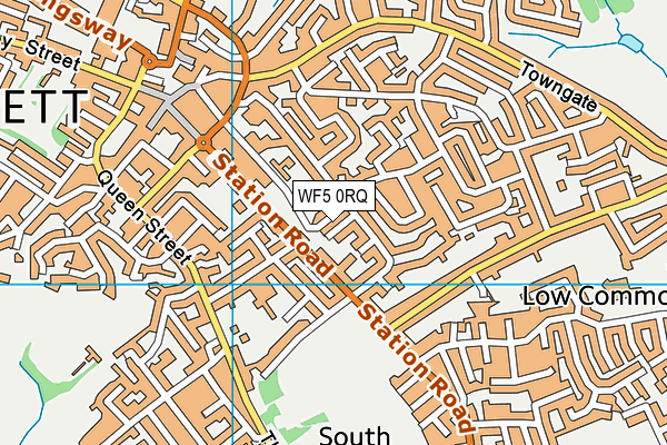 WF5 0RQ map - OS VectorMap District (Ordnance Survey)