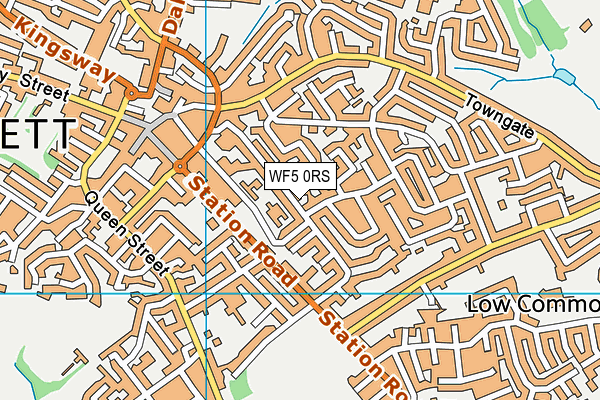 WF5 0RS map - OS VectorMap District (Ordnance Survey)