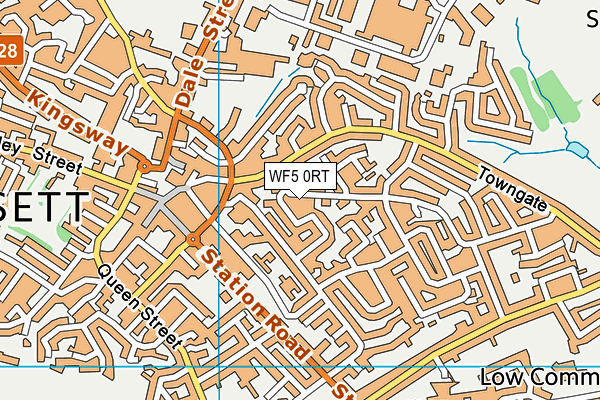 WF5 0RT map - OS VectorMap District (Ordnance Survey)