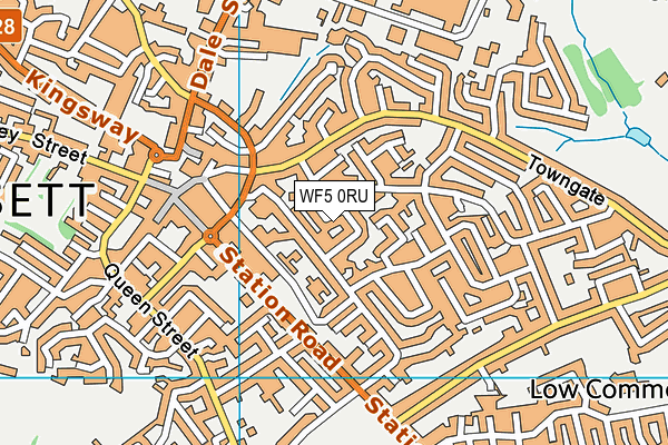 WF5 0RU map - OS VectorMap District (Ordnance Survey)