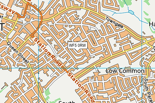 WF5 0RW map - OS VectorMap District (Ordnance Survey)