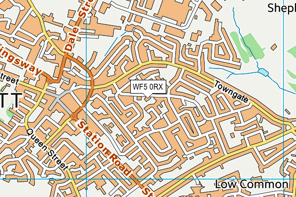 WF5 0RX map - OS VectorMap District (Ordnance Survey)