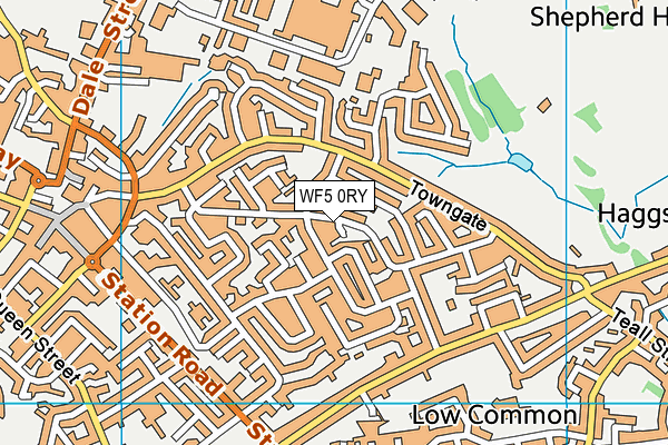 WF5 0RY map - OS VectorMap District (Ordnance Survey)