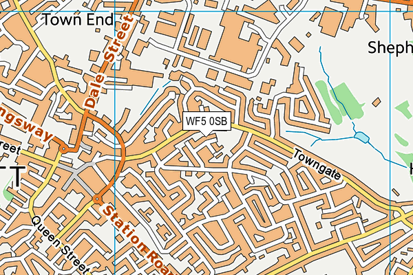WF5 0SB map - OS VectorMap District (Ordnance Survey)