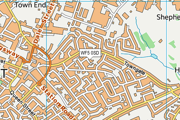 WF5 0SD map - OS VectorMap District (Ordnance Survey)