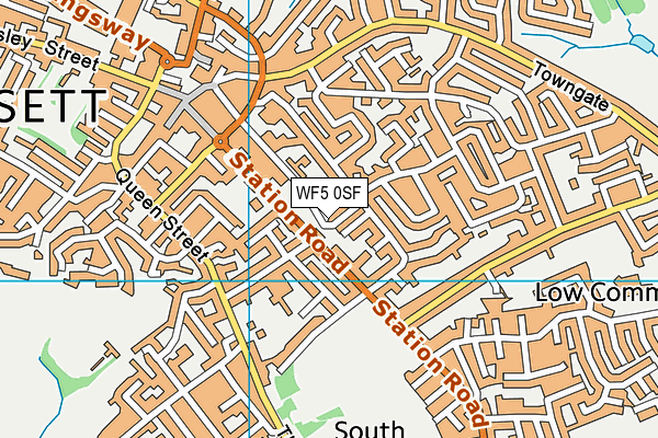 WF5 0SF map - OS VectorMap District (Ordnance Survey)