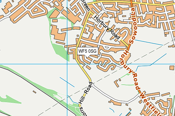 WF5 0SG map - OS VectorMap District (Ordnance Survey)