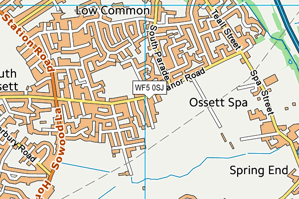 WF5 0SJ map - OS VectorMap District (Ordnance Survey)