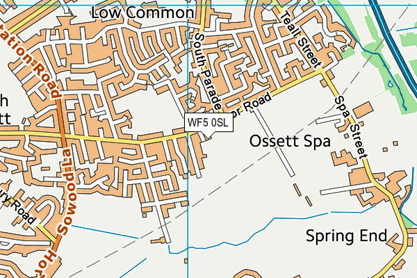 WF5 0SL map - OS VectorMap District (Ordnance Survey)