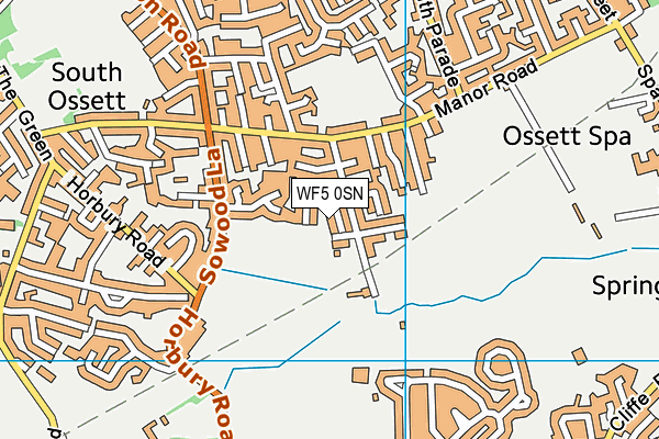 WF5 0SN map - OS VectorMap District (Ordnance Survey)