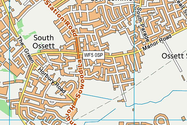 WF5 0SP map - OS VectorMap District (Ordnance Survey)